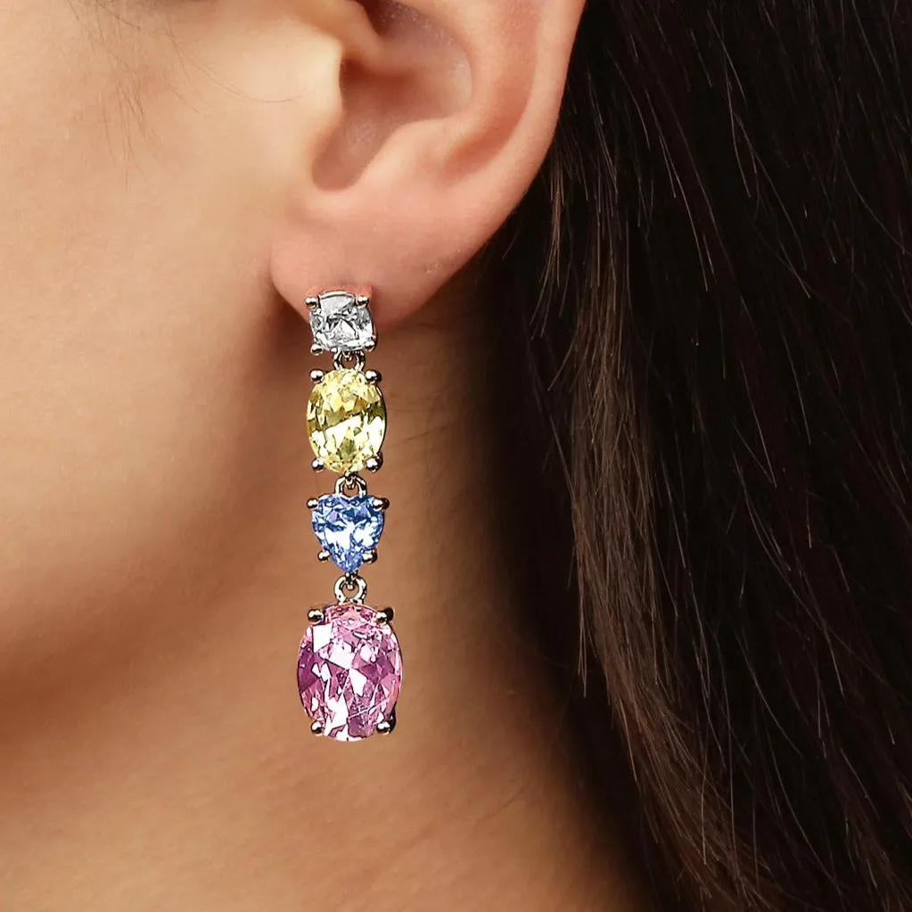 Dyrberg Kern Carmen Silver Earrings - Pastel