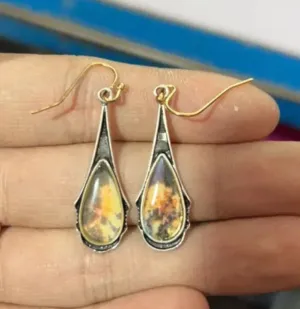 Elegant Vintage Multicolored Long Dangle Earrings