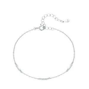 Elegant Zircon Bracelet in 925 Sterling Silver Chain