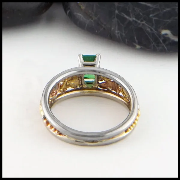 Emerald Cut Tsavorite Ring