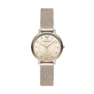 Emporio Armani Women's Analog Pink Dial Watch