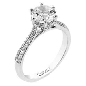 Engagement Ring in 18K Gold with Diamonds