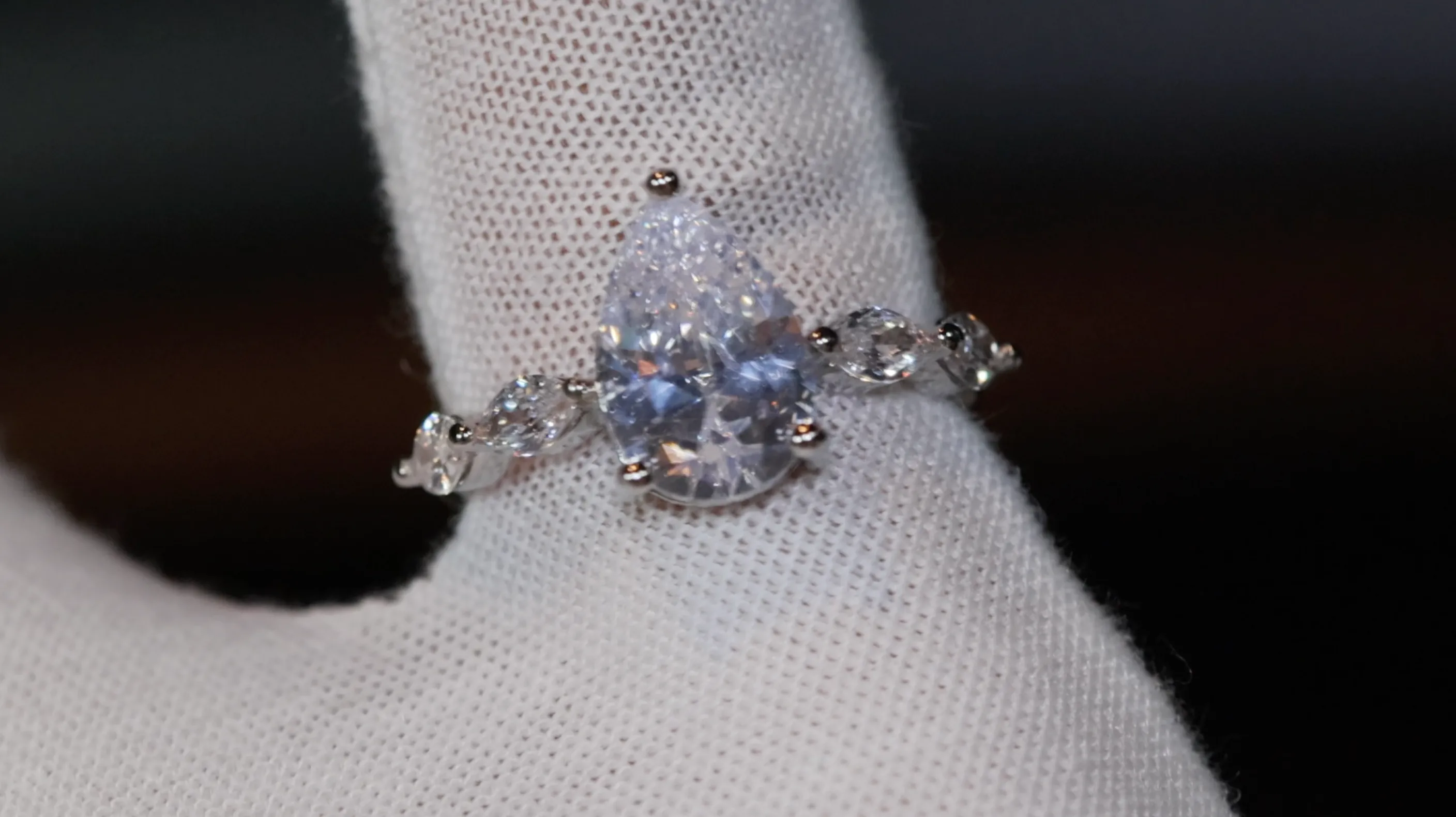 Engagement Ring | Pear Cut Diamond Ring | Teardrop Ring | Womens Diamond Wedding Ring | Womens Wedding Ring