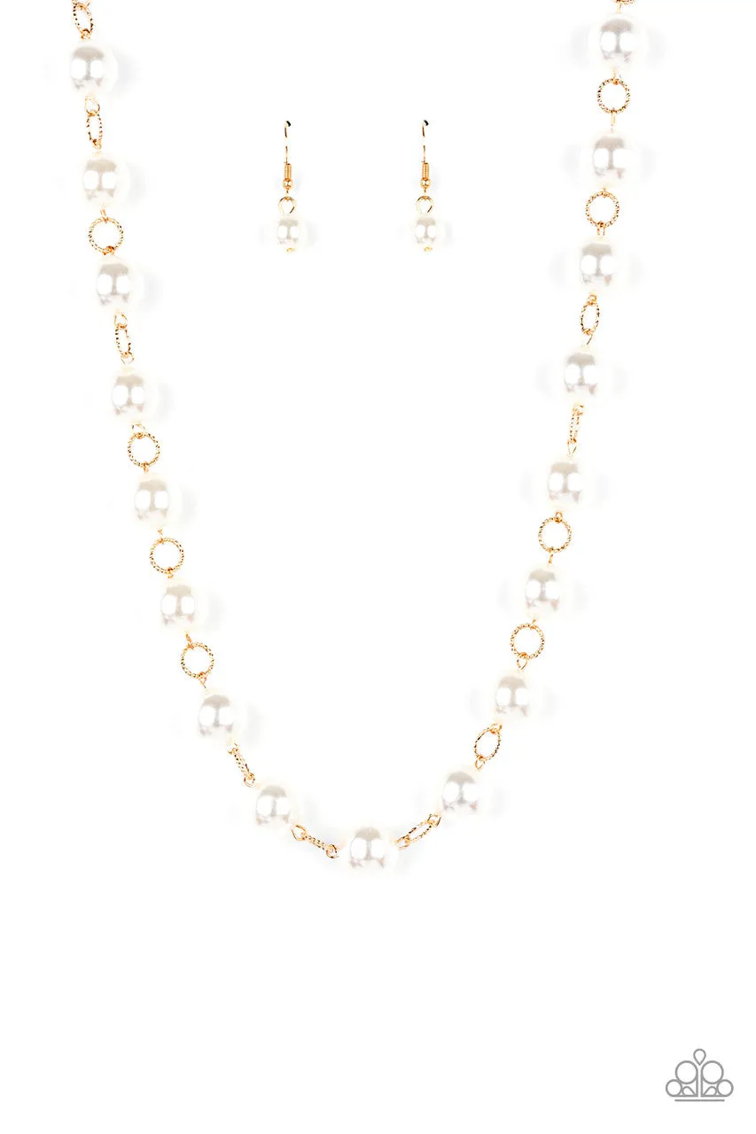 Ensconced in Elegance Gold Paparazzi Necklace