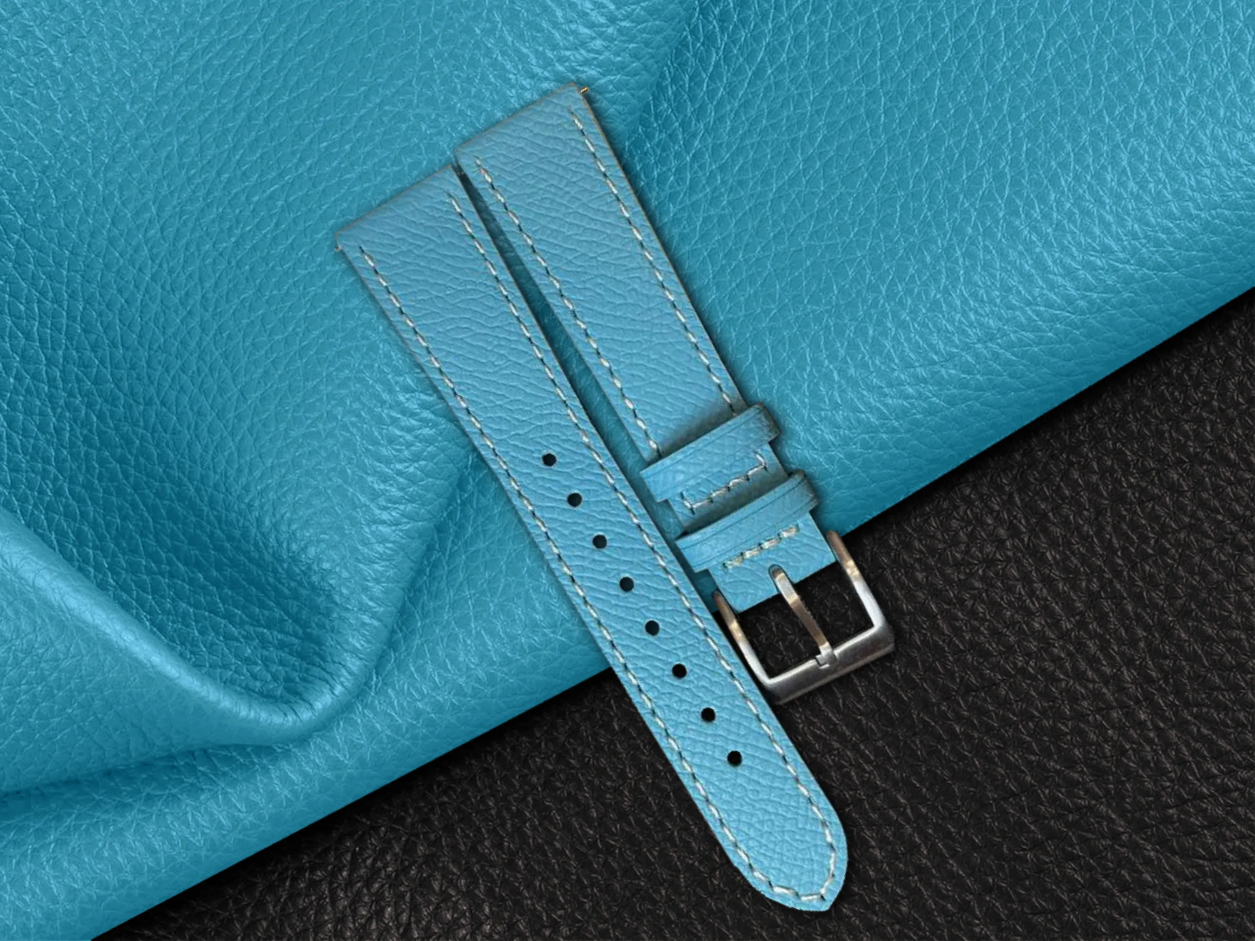 Epsom Leather - Sky Blue