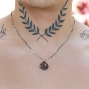 Erazino Saint Benedict Medallion Pendant with Chain Necklace