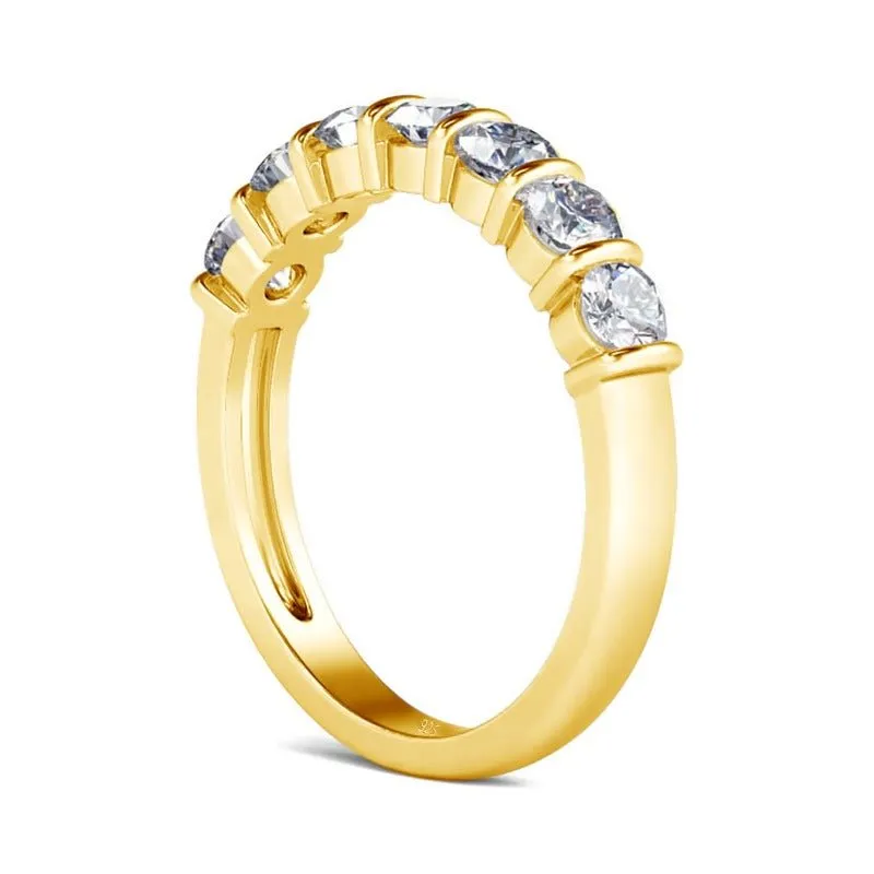 Eternity Bubble Moissanite Ring 14K Gold For Women Jewelry
