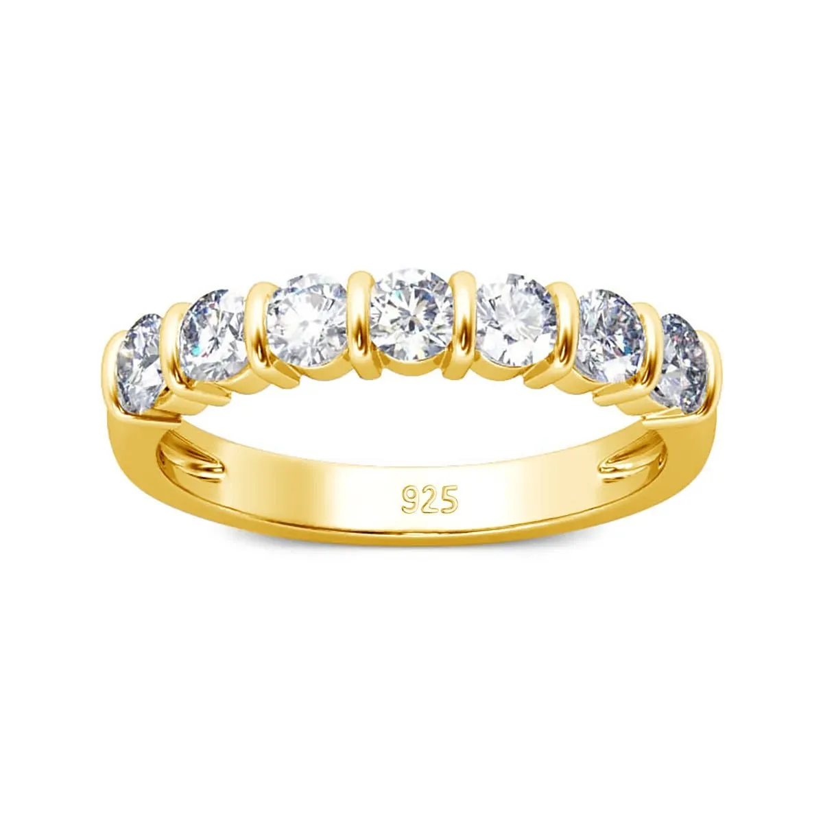 Eternity Bubble Moissanite Ring 14K Gold For Women Jewelry