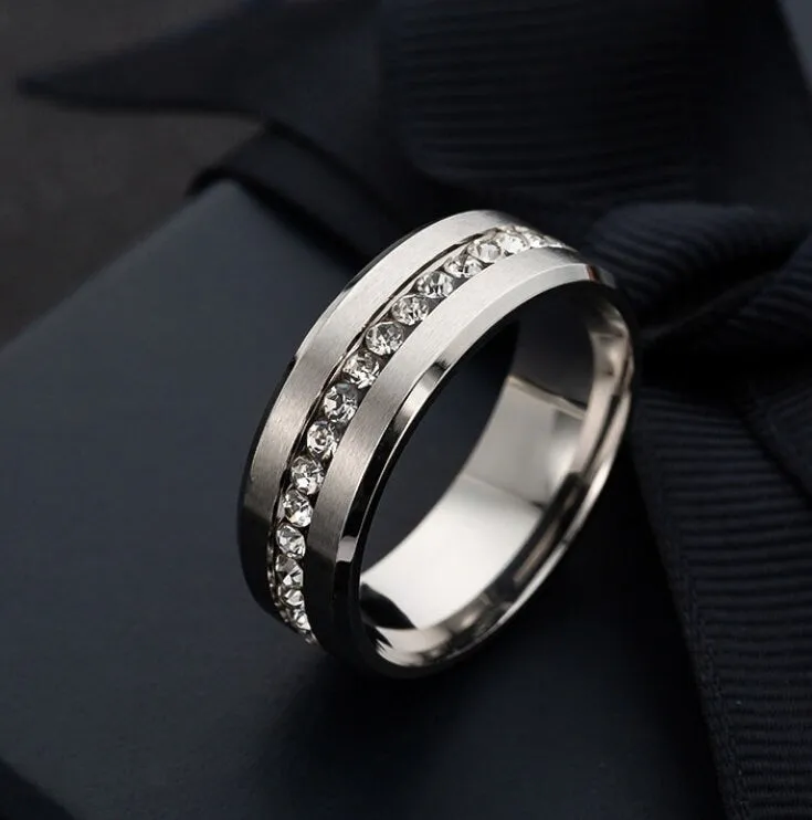 Eternity Ring | Promise Ring | Stainless Steel Ring | Eternity Ring Diamond | Engagement Rings | Wedding Band | Mens Stainless Steel Rings
