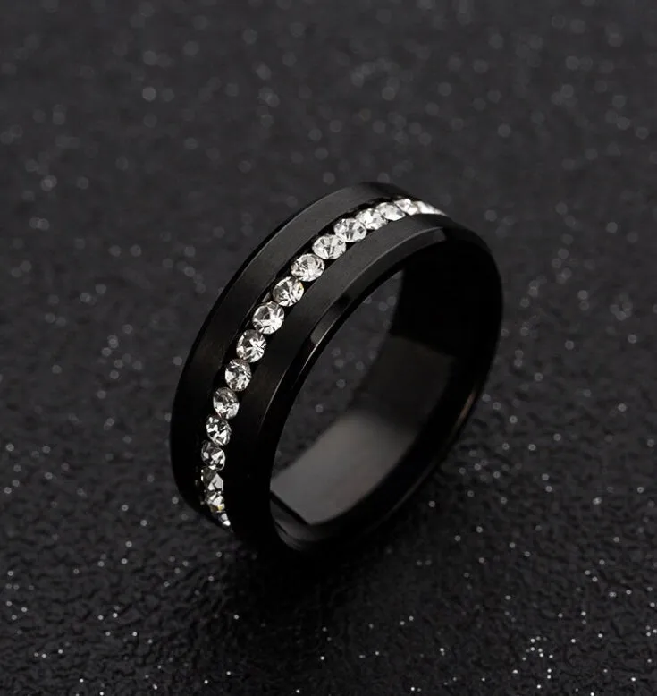 Eternity Ring | Promise Ring | Stainless Steel Ring | Eternity Ring Diamond | Engagement Rings | Wedding Band | Mens Stainless Steel Rings