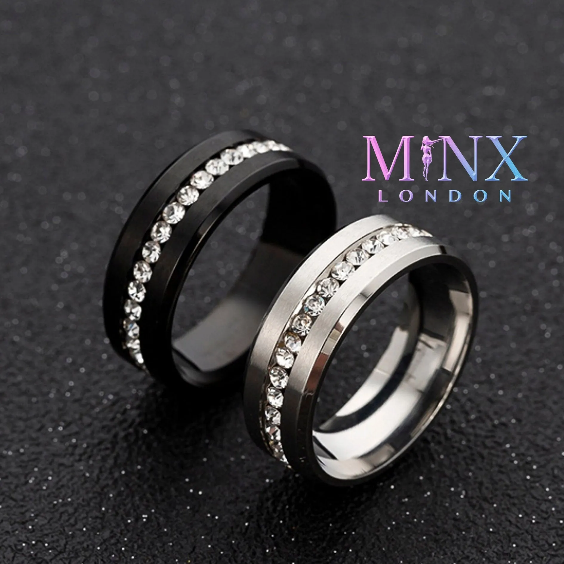 Eternity Ring | Promise Ring | Stainless Steel Ring | Eternity Ring Diamond | Engagement Rings | Wedding Band | Mens Stainless Steel Rings