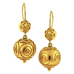 Etruscan Revival Drop Earrings