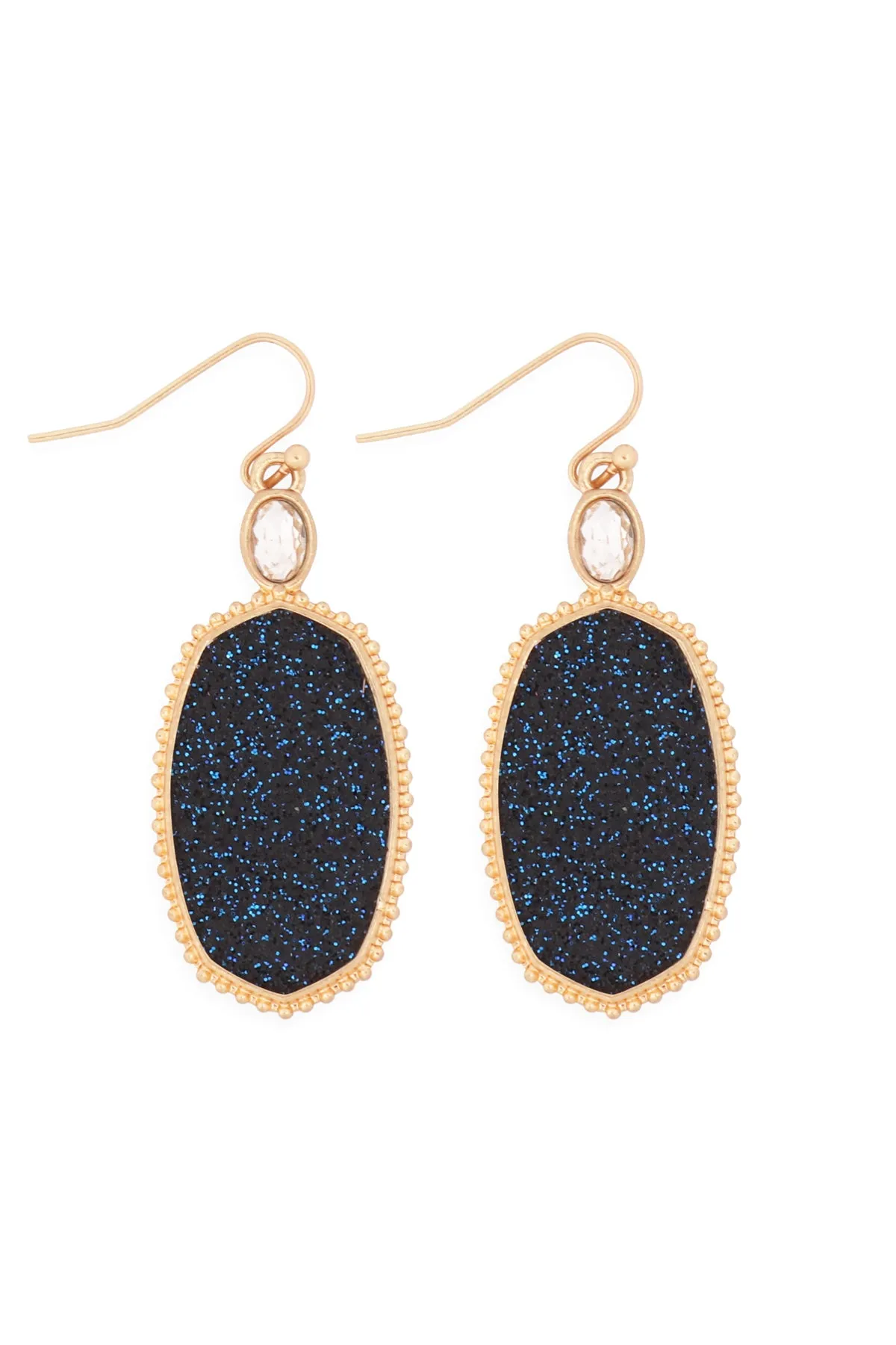 FACETED DROP EARRINGS