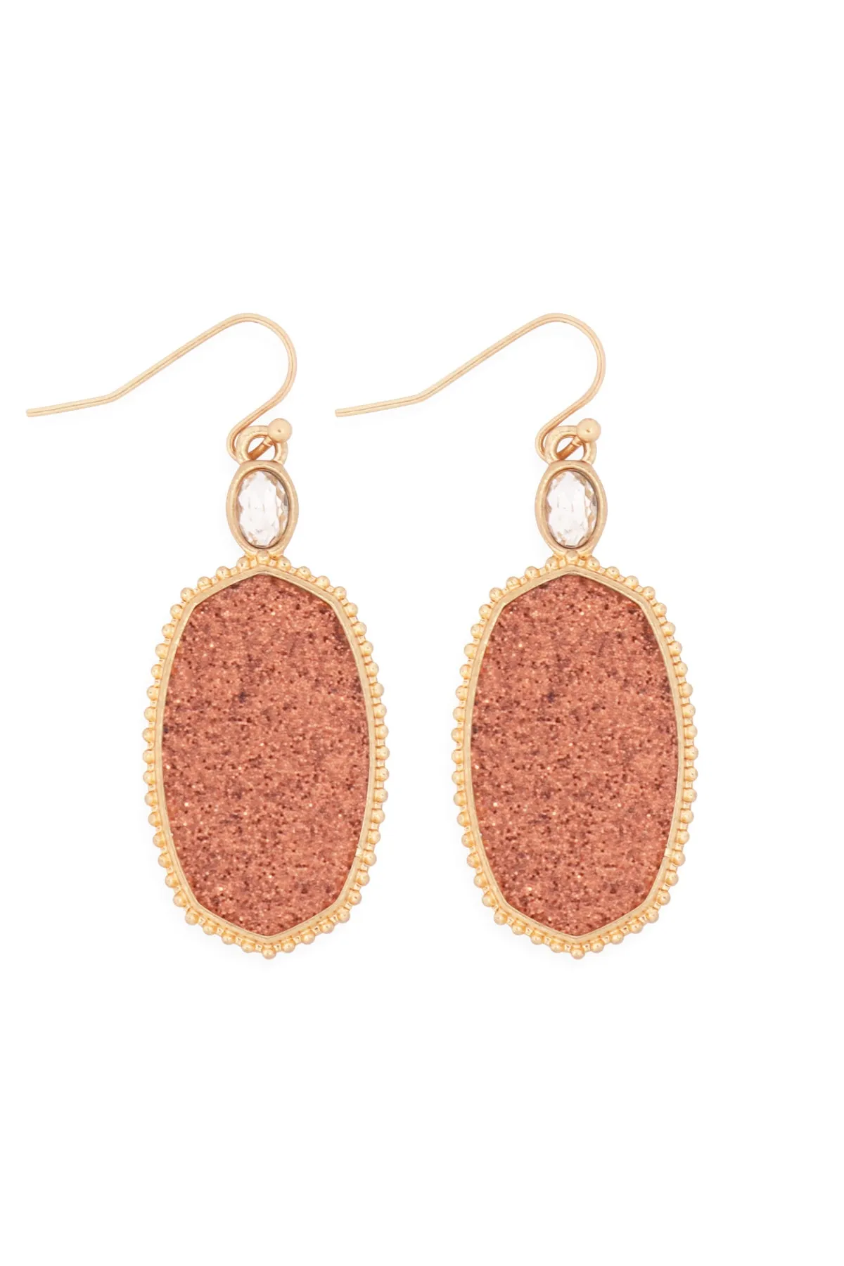 FACETED DROP EARRINGS