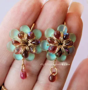 Fanciful Flowers Freesia Earrings, Wire Wrap Earring Tutorial