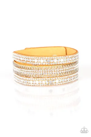 Fashion Fanatic - Yellow Wrap Bracelet