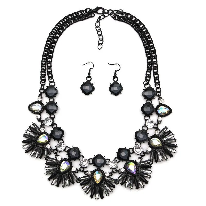 Fashion Women Gun Black Statement Necklaces Pendant Collier Female Collar Choker Maxi Boho Vintage Jewelry Chunky Necklace