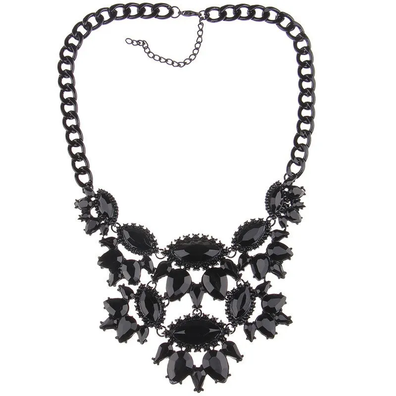 Fashion Women Gun Black Statement Necklaces Pendant Collier Female Collar Choker Maxi Boho Vintage Jewelry Chunky Necklace