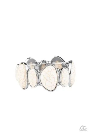 Feel at HOMESTEAD White Paparazzi Bracelet