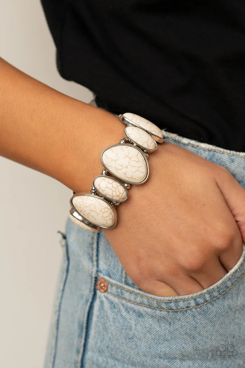 Feel at HOMESTEAD White Paparazzi Bracelet