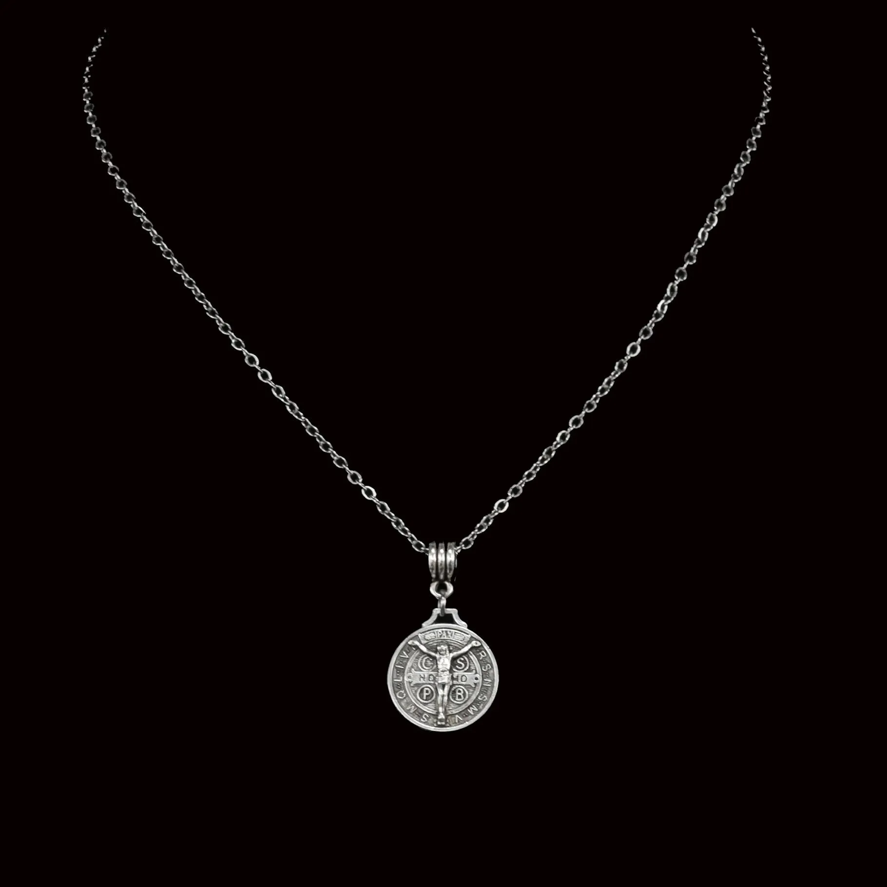 Festo Saint Benedict Medal Pendant with Chain Necklace