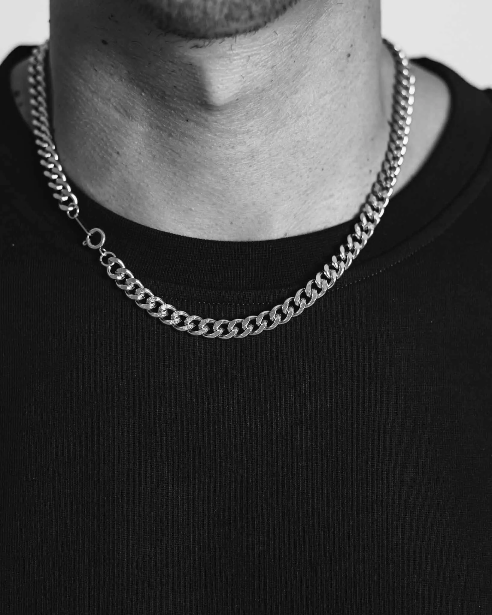 Flat Cuban Chain Necklace 7mm