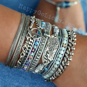 Fly Leather Boho Wrap Bracelet