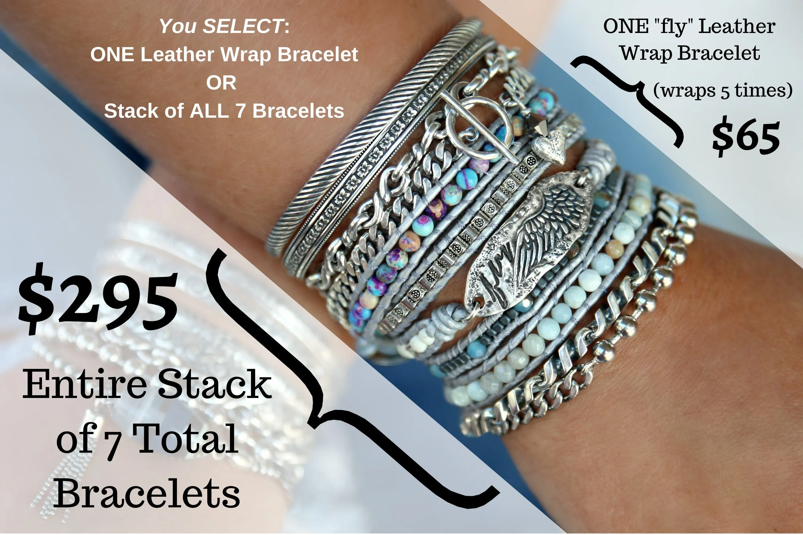 Fly Leather Boho Wrap Bracelet
