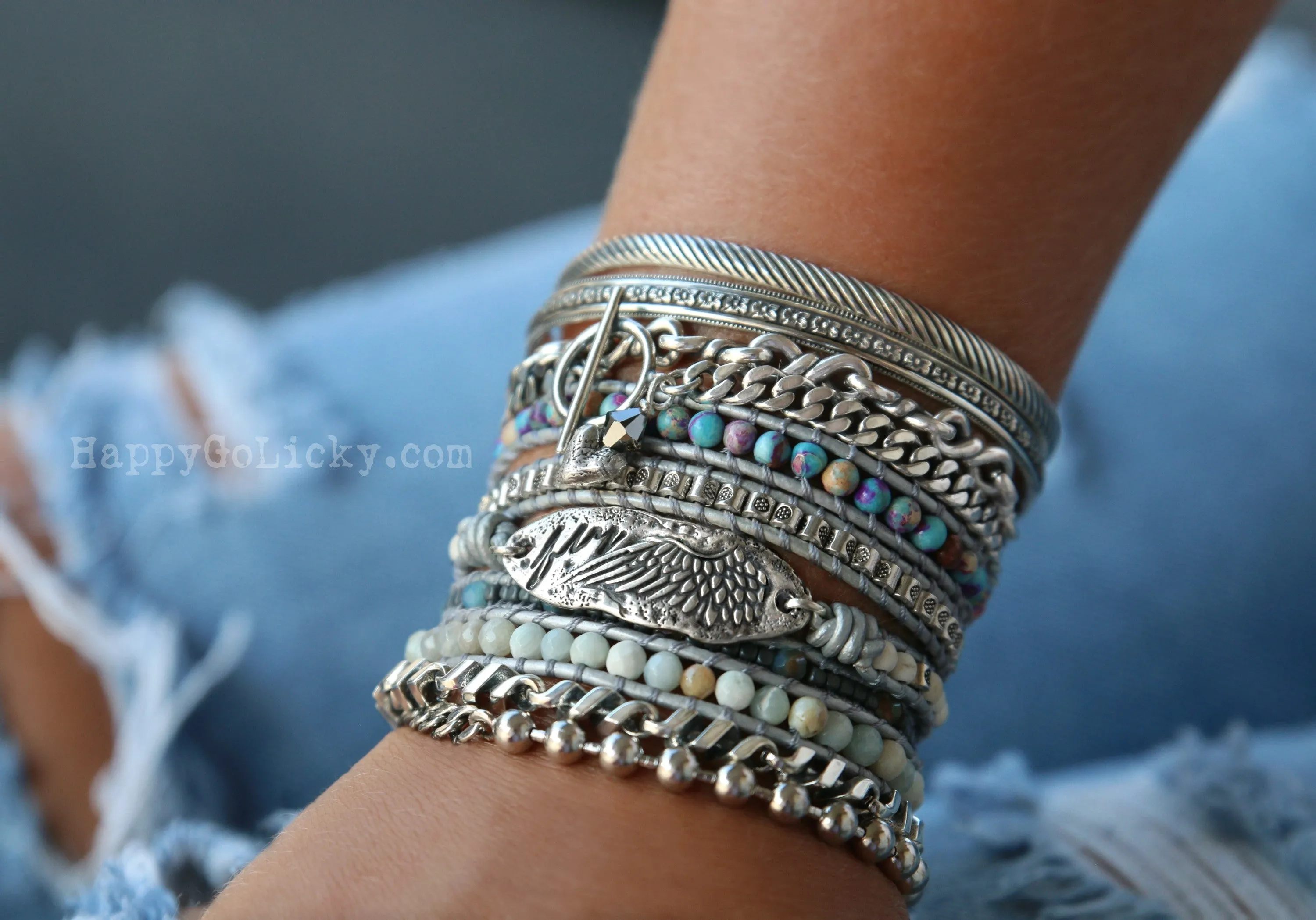 Fly Leather Boho Wrap Bracelet