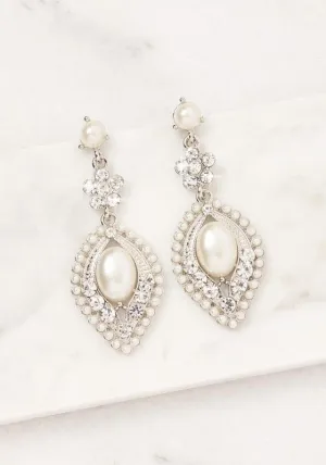 Formal Pearl Ascent Drop Earrings