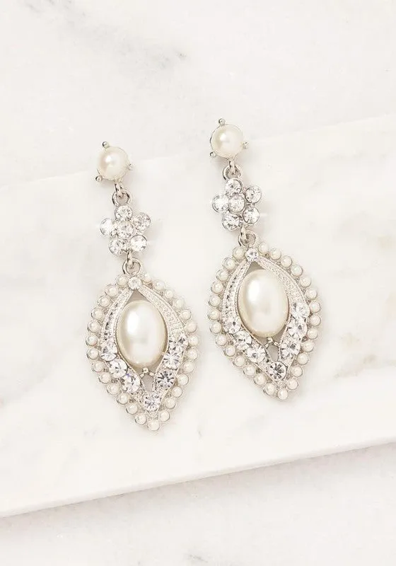 Formal Pearl Ascent Drop Earrings