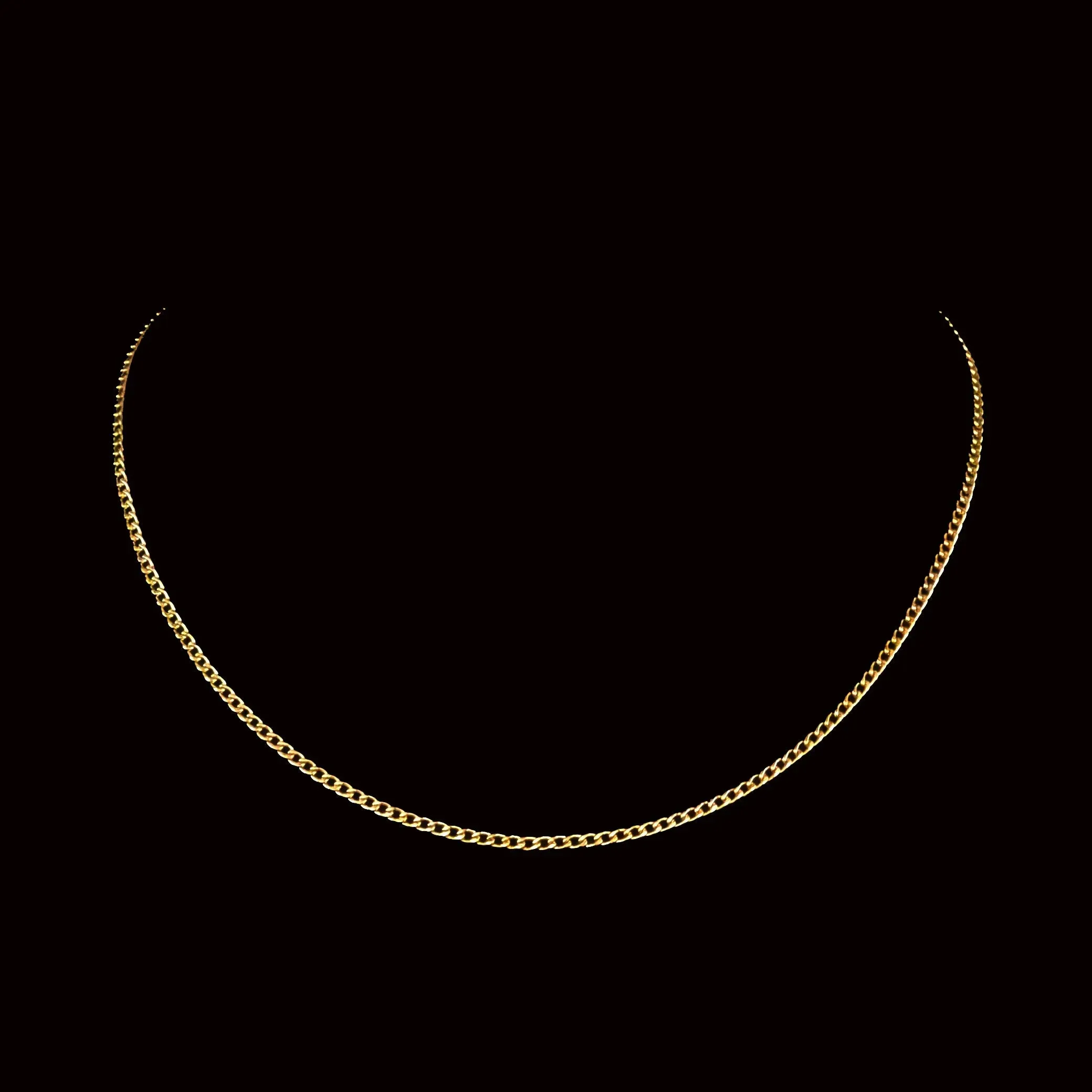 Fortunato Golden Curb Chain Necklace