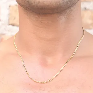 Fortunato Golden Curb Chain Necklace