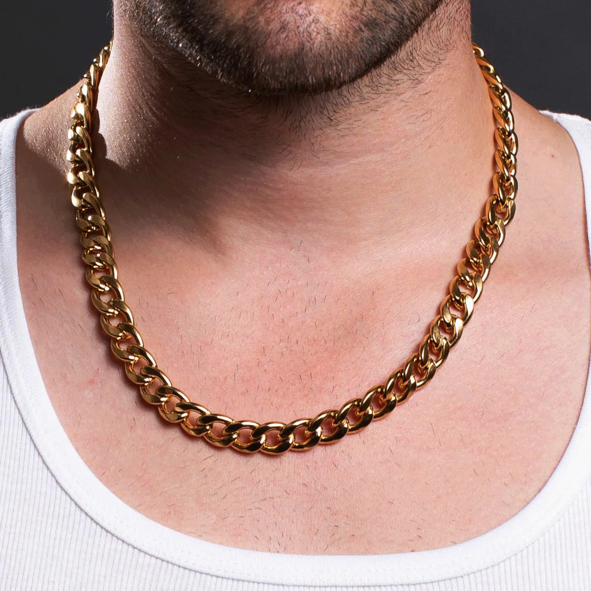 Fortunato Golden Curb Chain Necklace