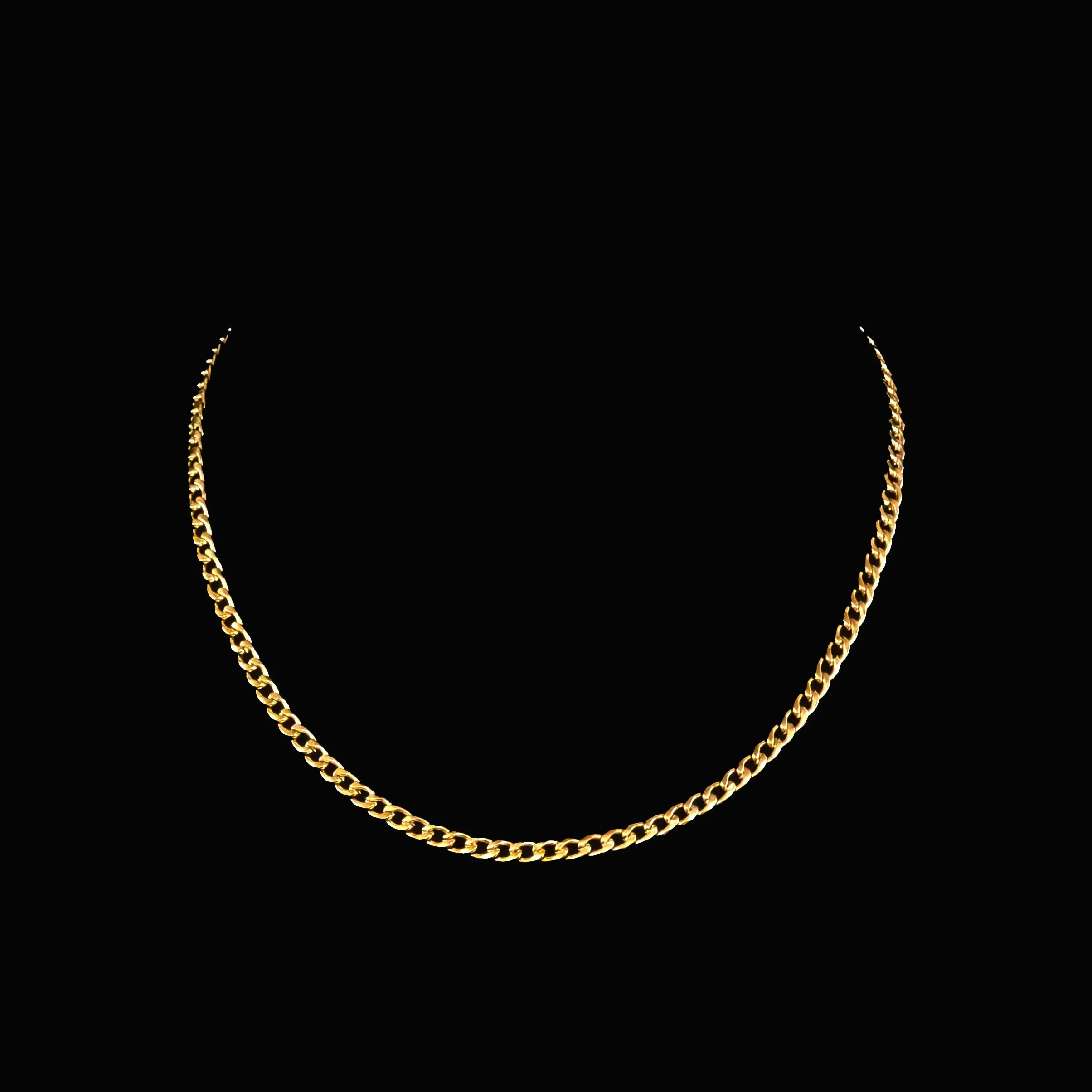 Fortunato Golden Curb Chain Necklace
