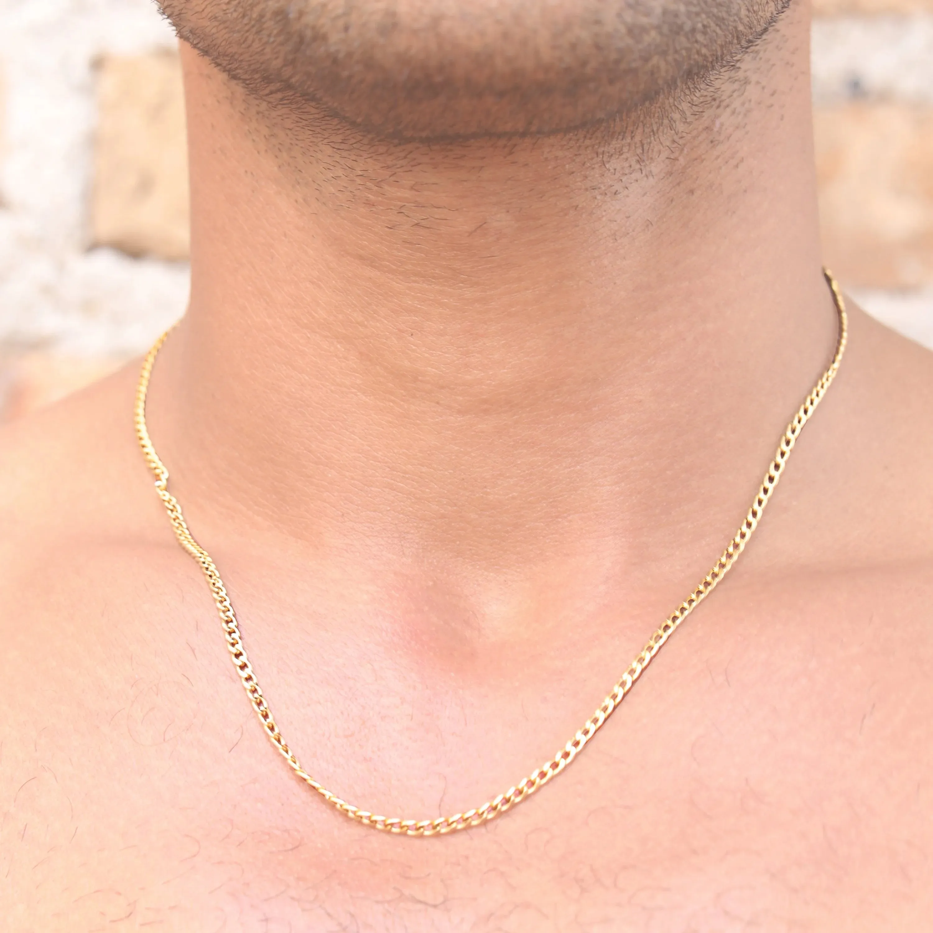 Fortunato Golden Curb Chain Necklace