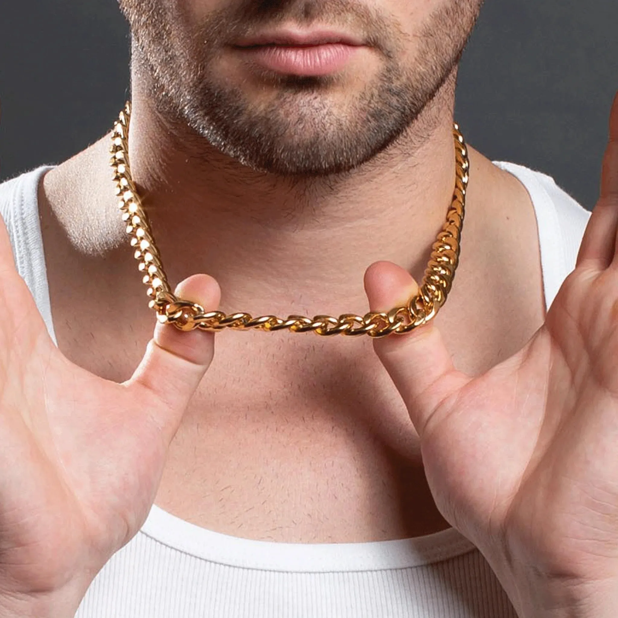 Fortunato Golden Curb Chain Necklace