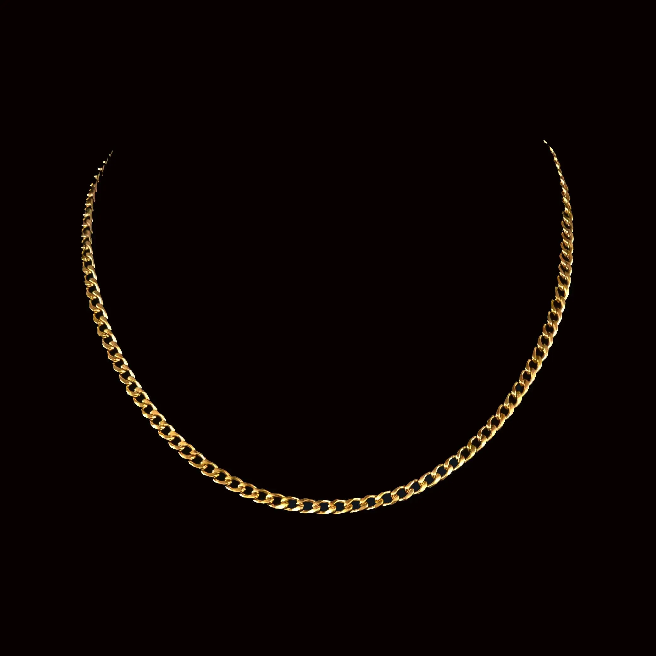 Fortunato Golden Curb Chain Necklace