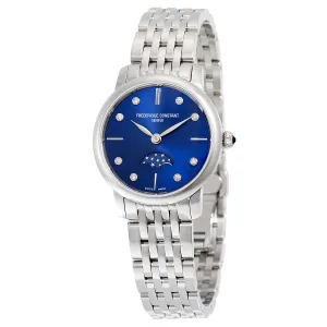 Frederique Constant Slimline Moonphase Blue Dial Ladies Watch FC-206ND1S26B