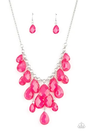 Front Row Flamboyance Pink Paparazzi Necklace