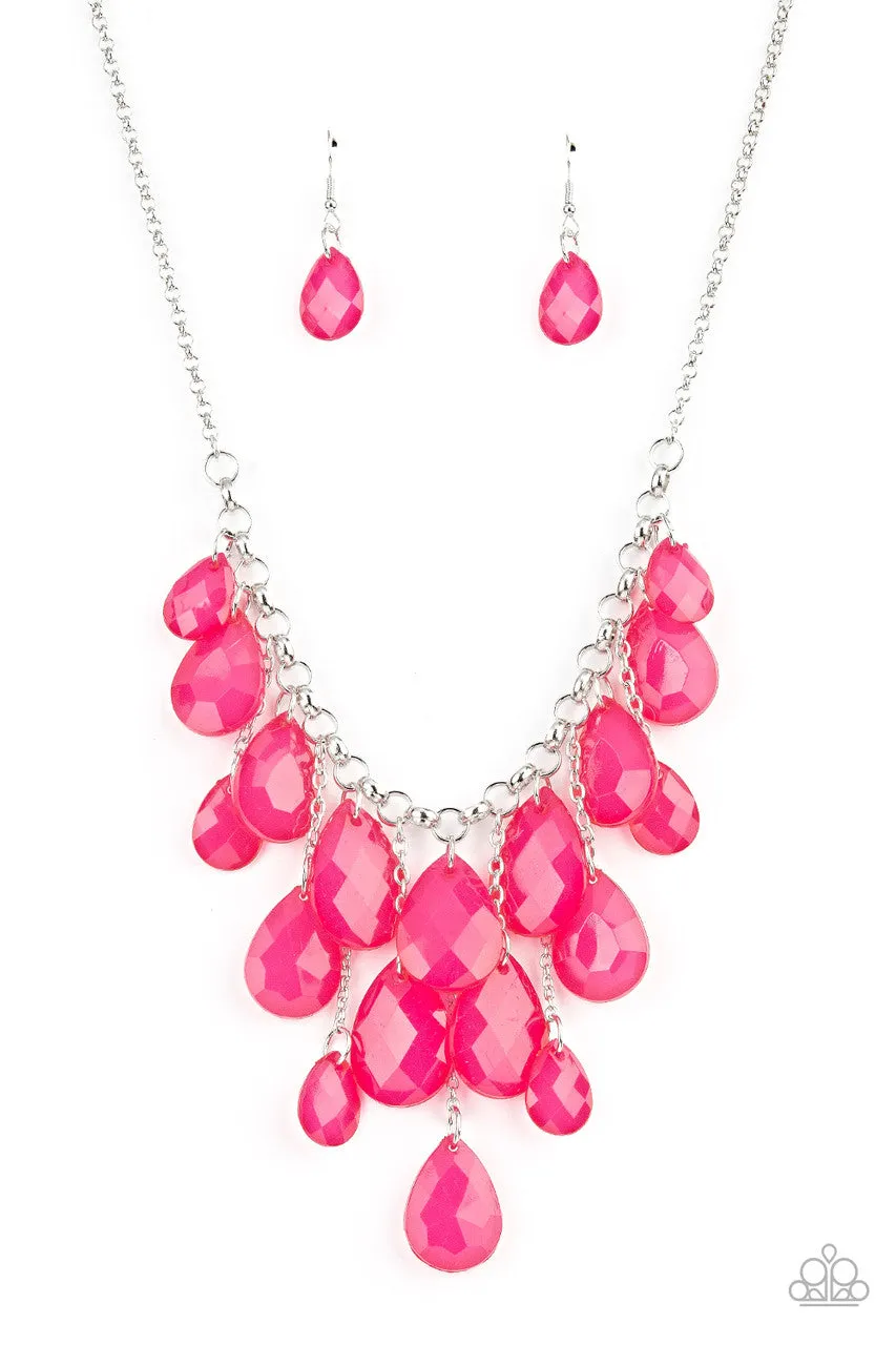 Front Row Flamboyance Pink Paparazzi Necklace