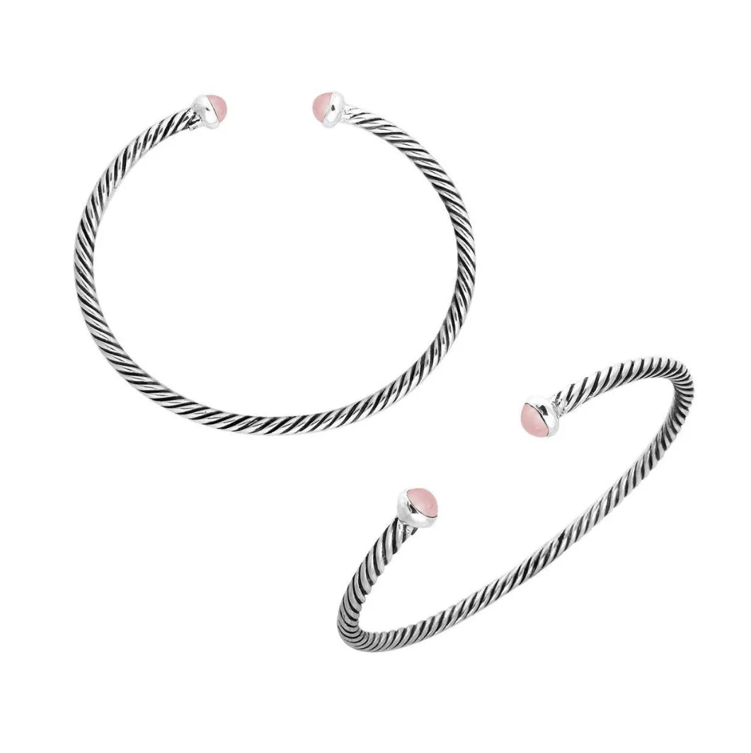 G3 Sterling Silver Bangle with Pink Pearl
