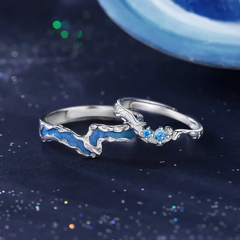 Galaxy Contract Blue Matching Rings