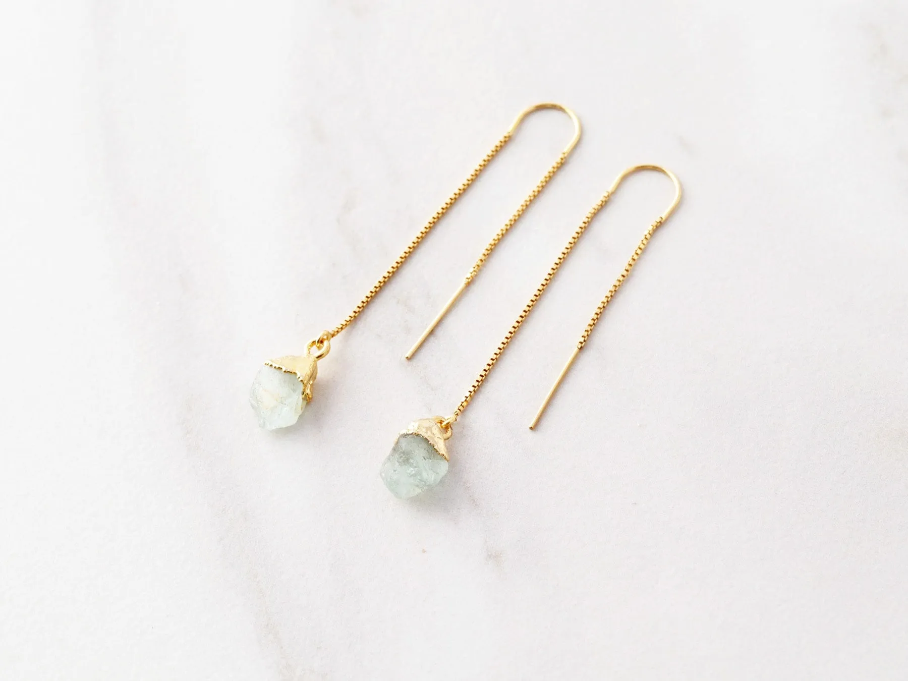 Gemstone Threader Earrings