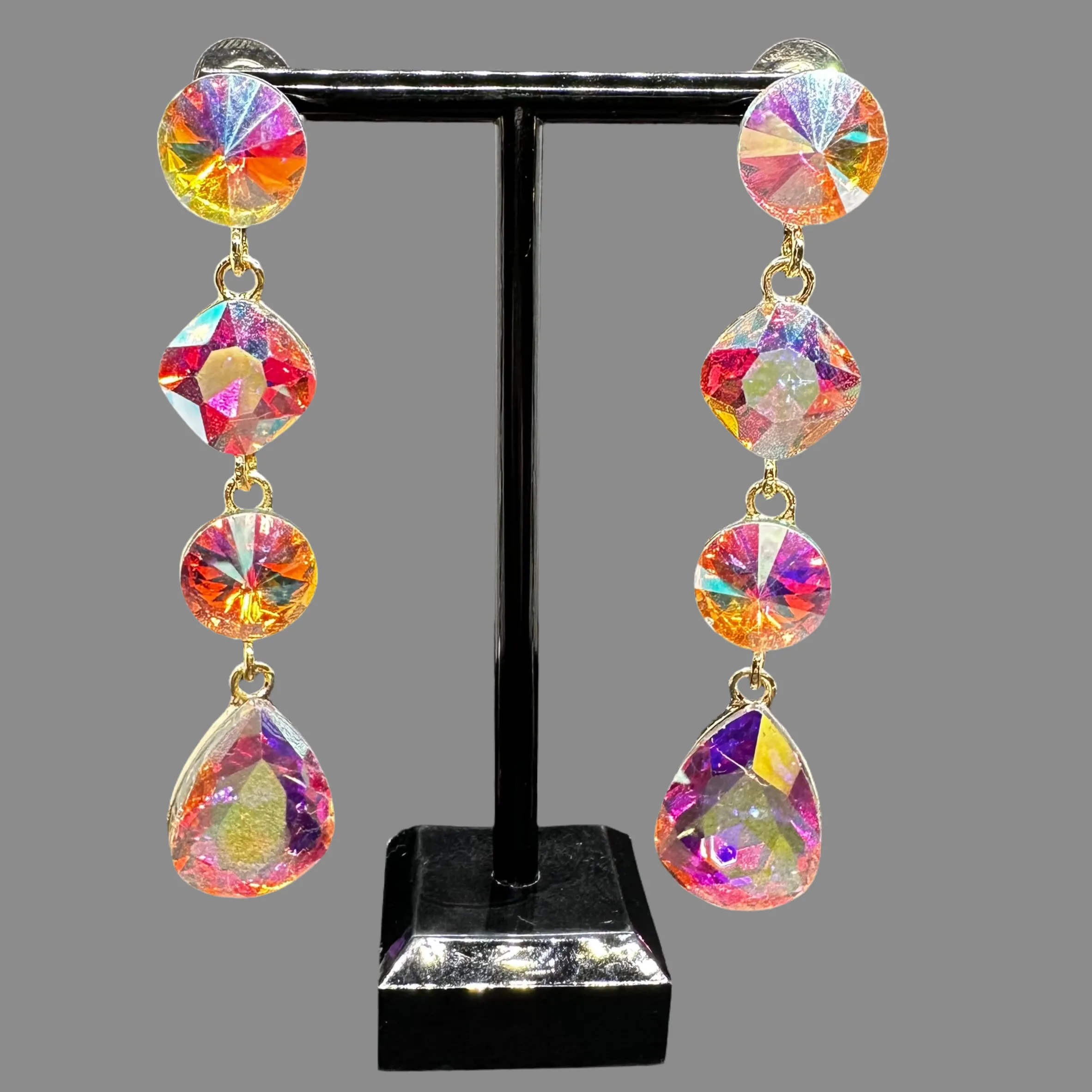 Geometric Iridescent Earrings