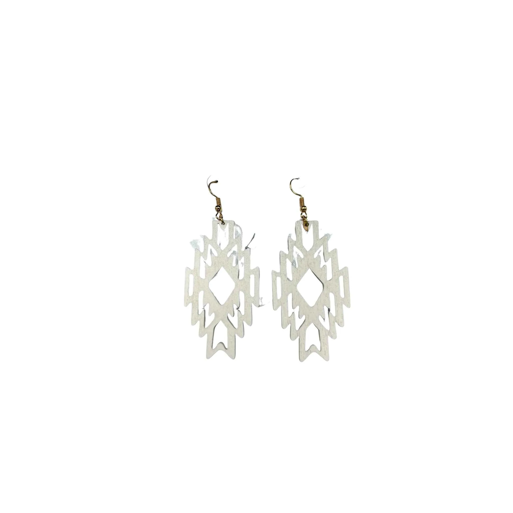 Geometric Wood Dangle Earrings