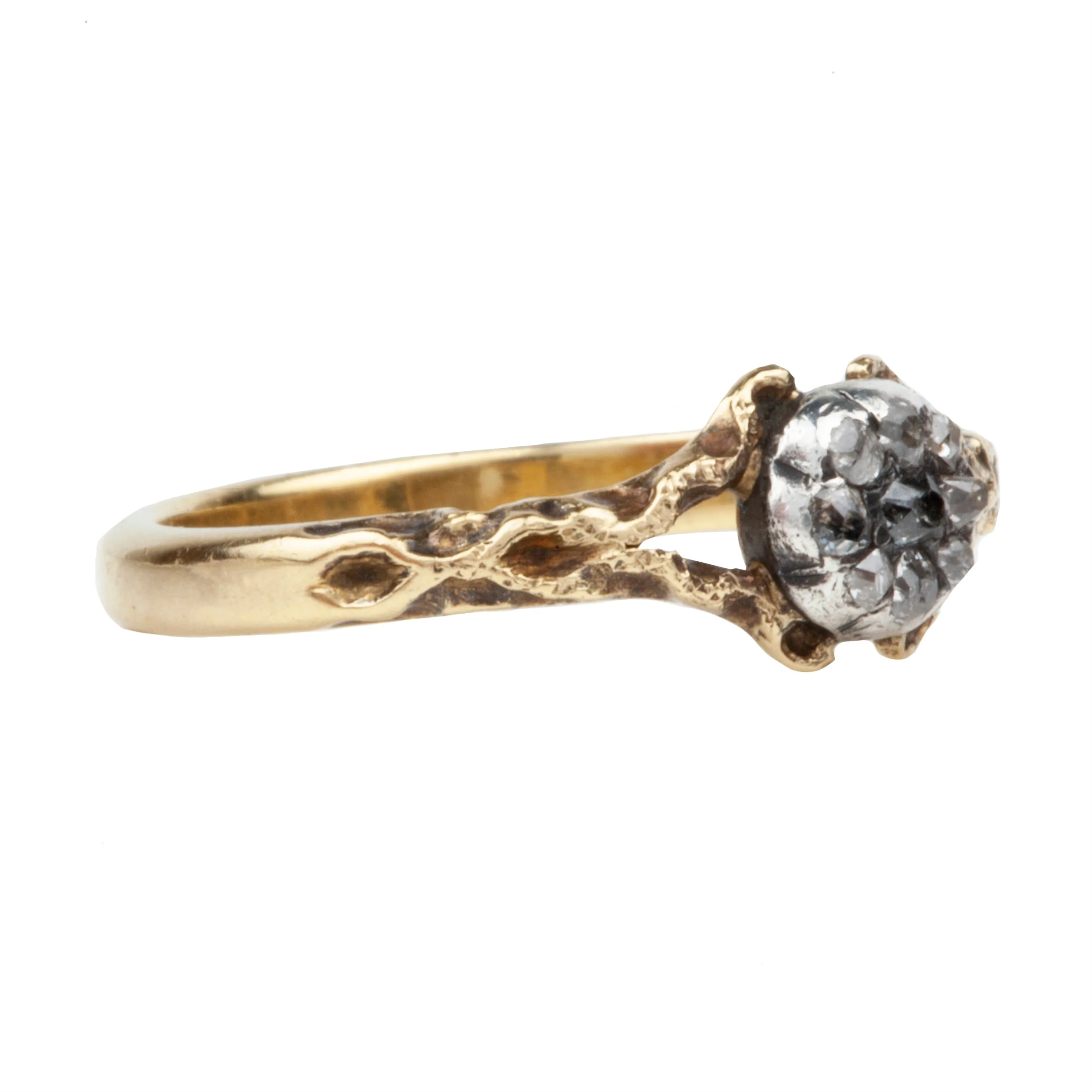 Georgian Era Petite Diamond Cluster Ring