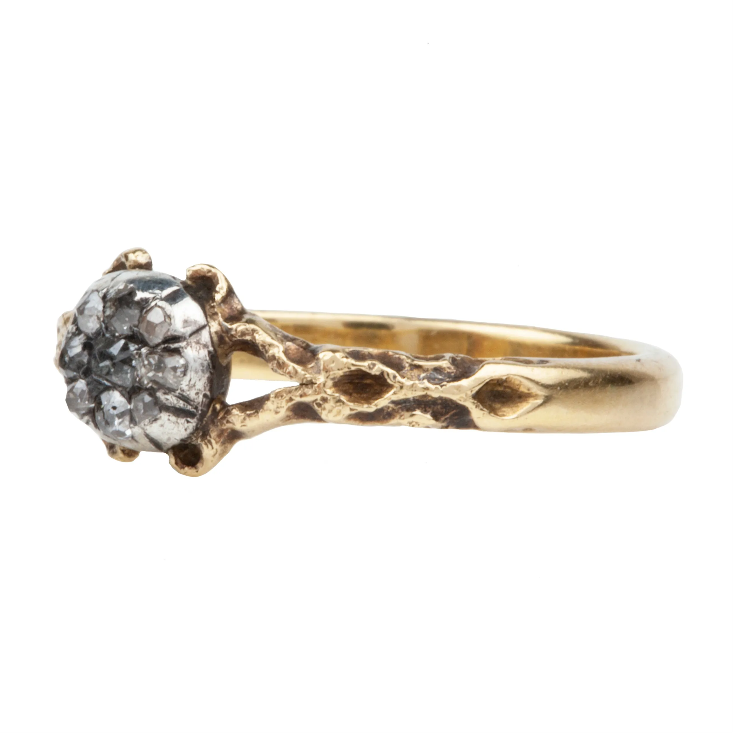 Georgian Era Petite Diamond Cluster Ring