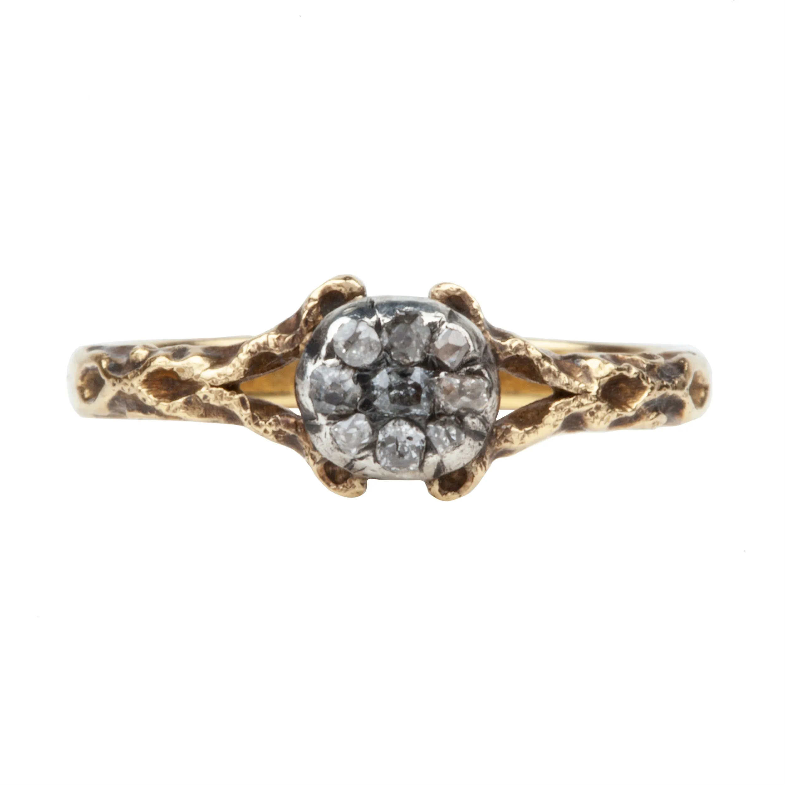 Georgian Era Petite Diamond Cluster Ring
