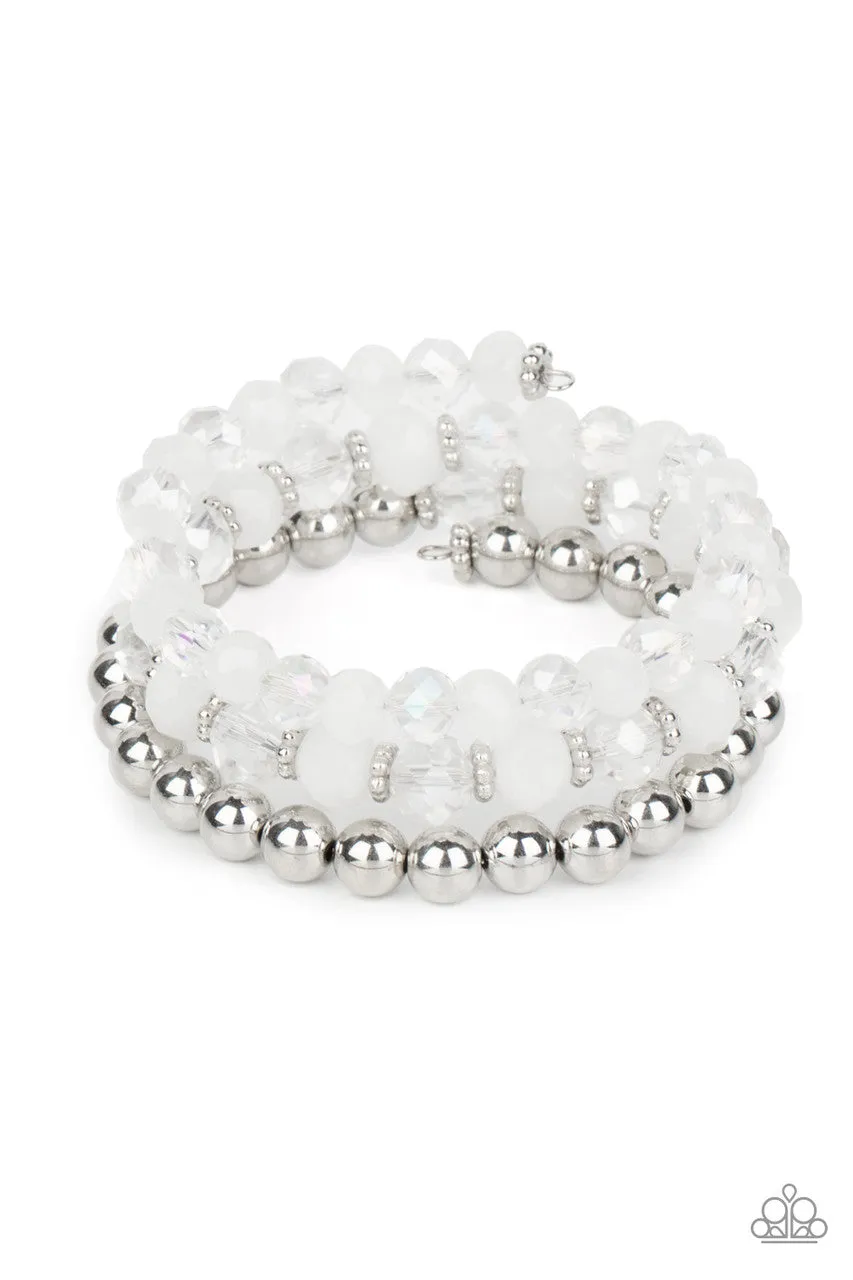 Gimme Gimme White Paparazzi Bracelet